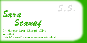 sara stampf business card